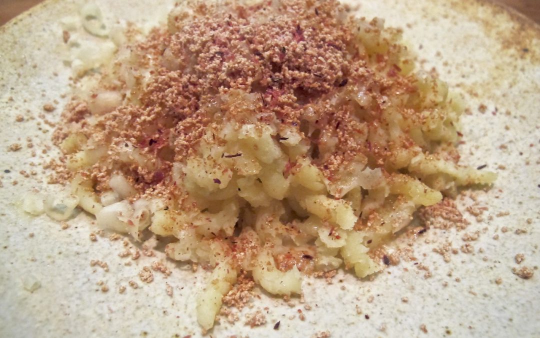 Ludo Lefebvre’s Potato Pulp, Onion Soubise, Bonito, and Brown Butter
